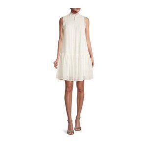 Rebecca Taylor - Embroidered Silk Dress 10 Snow